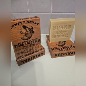 Honest Amish Original beard and body soap, set of 3